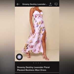 Lulus Dreamy Destiny Lavender Floral Maxi Dress